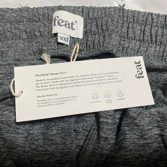 Feat Men's HeatherGrey FlowTech Roam Shorts - Picture 5 of 7